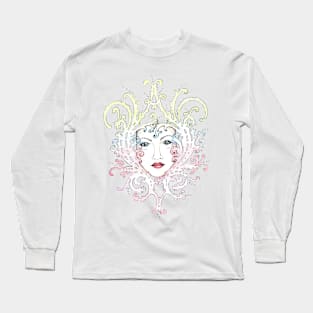 Lovely Pastel Rainbow Mask Long Sleeve T-Shirt